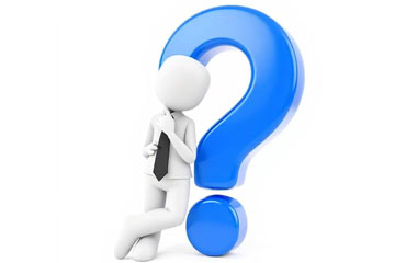 Häufige Fragen zum Autoankauf – Alles, was du wissen musst Eine 3D-Figur in Businesskleidung steht nachdenklich neben einem großen roten Fragezeichen, was Neugier oder eine Fragestellung symbolisiert.